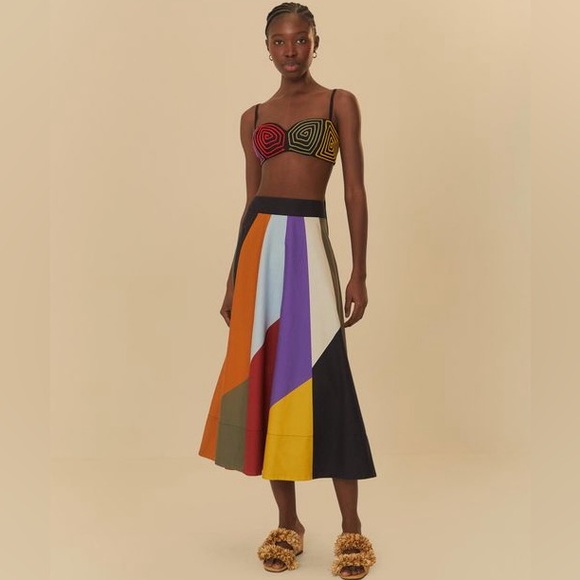 🍃Farm Rio Embroidered Cornelio Top - Picture 1 of 5